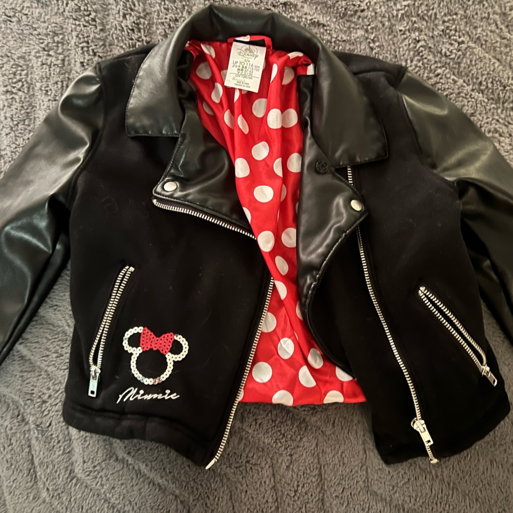 Disney Minnie Mouse faux leather jacket!